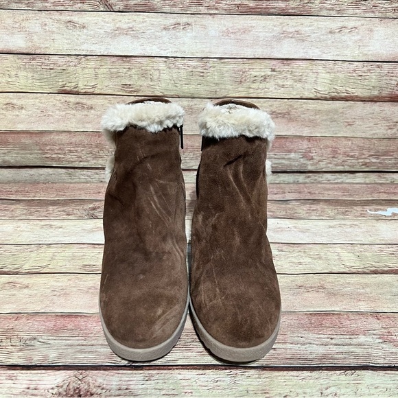 Aquatalia Brown Suede Christa Ankle Boots - Picture 4 of 10